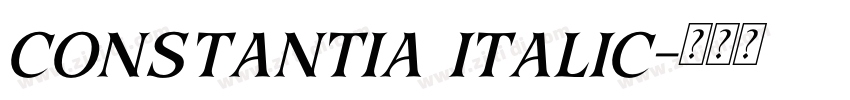 constantia italic字体转换